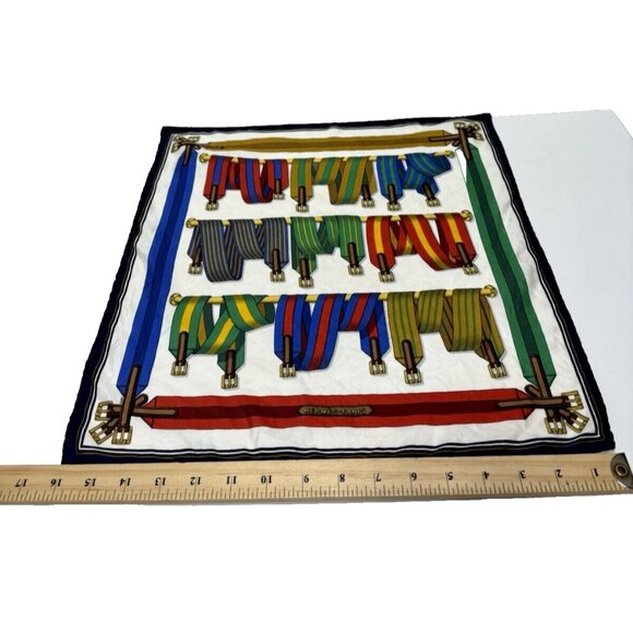 Hermès Men's Les Sangles Silk Scarf / Handkerchief Vintage Hermes Elegant Piece - Picture 10 of 10